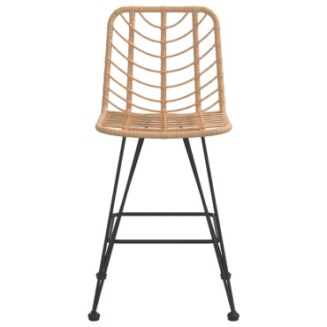 vidaXL Σκαμπό Μπαρ 2 τεμ. 45x56x103cm Ρατάν Πολυαιθυλενίου & Χάλυβας