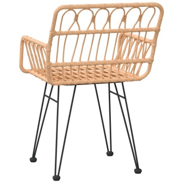 vidaXL Καρέκλες Κήπου 2 τεμ. 56x64x80cm Ρατάν Πολυαιθυλενίου