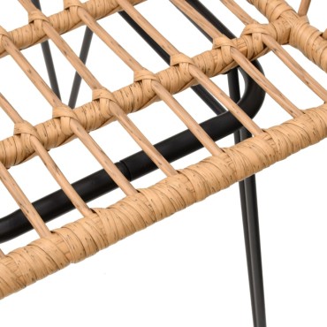 vidaXL Καρέκλες Κήπου 2 τεμ. 56x64x80cm Ρατάν Πολυαιθυλενίου