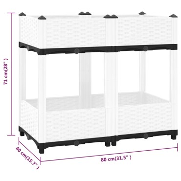 vidaXL Ζαρντινιέρα 80 x 40 x 71 εκ. από Πολυπροπυλένιο