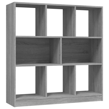 vidaXL Βιβλιοθήκη Γκρι Sonoma 97,5x29,5x100cm από Επεξεργασμένο Ξύλο 1 τεμ.