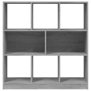 vidaXL Βιβλιοθήκη Γκρι Sonoma 97,5x29,5x100cm από Επεξεργασμένο Ξύλο 1 τεμ.