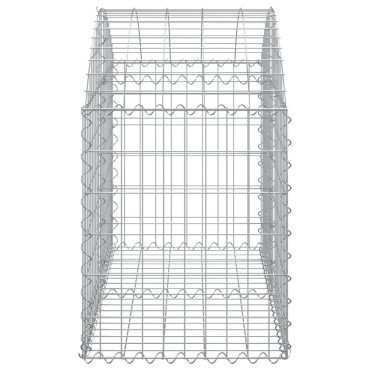 vidaXL Συρματοκιβώτιο Τοξωτό 100x50x60/80εκ. από Γαλβανισμένο Χάλυβα