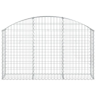 vidaXL Συρματοκιβώτιο Τοξωτό 150x30x80/100εκ. από Γαλβανισμένο Χάλυβα