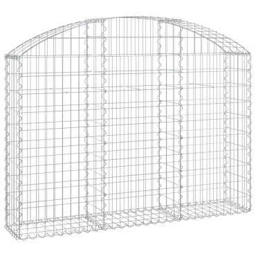 vidaXL Συρματοκιβώτιο Τοξωτό 150x30x100/120εκ. από Γαλβανισμένο Χάλυβα