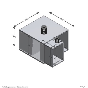 FMD Τραπεζάκι Σαλονιού 67,5x67,5x50cm Λευκό/Σκυρ. 2 Βοηθ. Τραπεζάκια 1 τεμ.