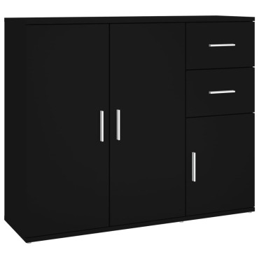 vidaXL Ντουλάπι Μαύρο 91x29,5x75cm από Επεξεργασμένο Ξύλο 1 τεμ.