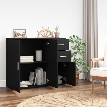 vidaXL Ντουλάπι Μαύρο 91x29,5x75cm από Επεξεργασμένο Ξύλο 1 τεμ.
