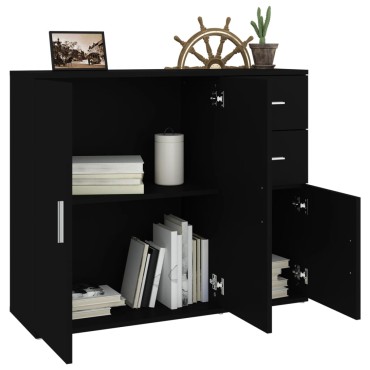 vidaXL Ντουλάπι Μαύρο 91x29,5x75cm από Επεξεργασμένο Ξύλο 1 τεμ.