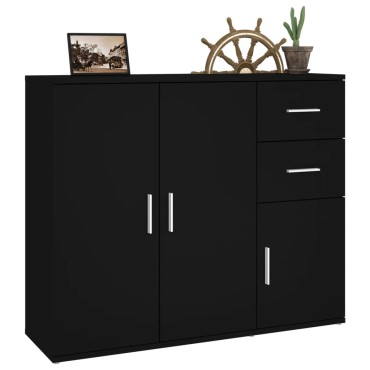 vidaXL Ντουλάπι Μαύρο 91x29,5x75cm από Επεξεργασμένο Ξύλο 1 τεμ.