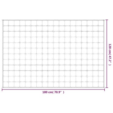 vidaXL Κουβέρτα Βαρύτητας Γκρι 120 x 180 εκ. 5 κ. Υφασμάτινη