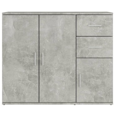 vidaXL Ντουλάπι Γκρι Σκυροδέματος 91x29,5x75cm Επεξεργασμένο Ξύλο 1 τεμ.