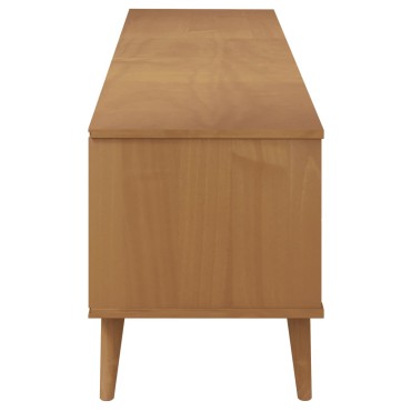 vidaXL Έπιπλο Τηλεόρασης MOLDE Καφέ 158x40x49cm Μασίφ Ξύλο Πεύκου