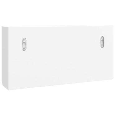 vidaXL Κλειδοθήκη Λευκή 40x8,5x20cm από Επεξεργασμένο Ξύλο & Ατσάλι 1 τεμ.