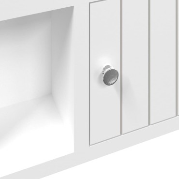 vidaXL Κλειδοθήκη Λευκή 40x8,5x20cm από Επεξεργασμένο Ξύλο & Ατσάλι 1 τεμ.