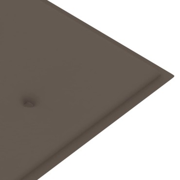 vidaXL Παγκάκι Batavia από Μασίφ Ξύλο Teak με Taupe Μαξιλάρι 150x50x4cm 1 τεμ.