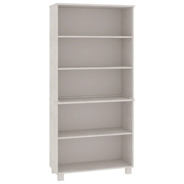 vidaXL Ντουλάπι HAMAR Λευκό από Μασίφ Ξύλο Πεύκου 85x35x180cm 1 τεμ.