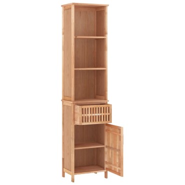 vidaXL Ντουλάπι Μπάνιου 42x29x182cm από Μασίφ Ξύλο Καρυδιάς 1 τεμ.