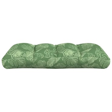 vidaXL Μαξιλάρι Παλέτας με Σχέδιο Φύλλων 120x40x12cm Υφασμάτινο