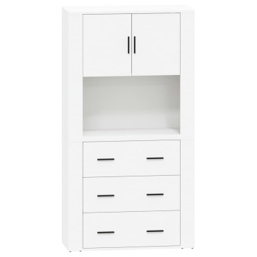 vidaXL Ντουλάπι Λευκό από Επεξεργασμένο Ξύλο 80x33x70cm 1 τεμ.