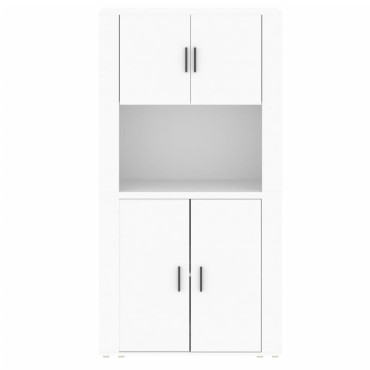 vidaXL Ντουλάπι Λευκό από Επεξεργασμένο Ξύλο 80x33x70cm 1 τεμ.
