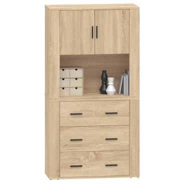 vidaXL Ντουλάπι Sonoma δρυς από Επεξεργασμένο Ξύλο 80x33x70cm 1 τεμ.