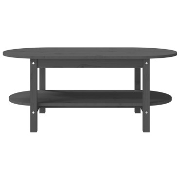 vidaXL Τραπεζάκι Σαλονιού Γκρι 110x55x45cm από Μασίφ Ξύλο Πεύκου 1 τεμ.