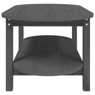 vidaXL Τραπεζάκι Σαλονιού Γκρι 110x55x45cm από Μασίφ Ξύλο Πεύκου 1 τεμ.