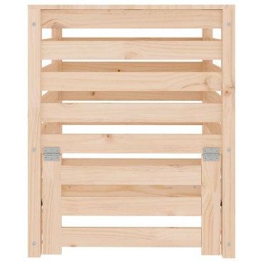 vidaXL Κομποστοποιητής 63,5 x 63,5 x 77,5 εκ. από Μασίφ Ξύλο Πεύκου