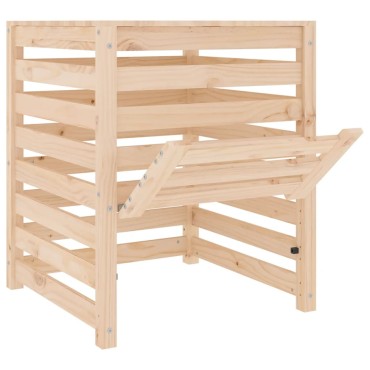 vidaXL Κομποστοποιητής 63,5 x 63,5 x 77,5 εκ. από Μασίφ Ξύλο Πεύκου