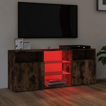 vidaXL Έπιπλο Τηλεόρασης με LED Καπνιστή Δρυς 120x30x50cm