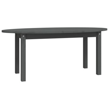 vidaXL Τραπεζάκι Σαλονιού Γκρι 110x55x45cm από Μασίφ Ξύλο Πεύκου 1 τεμ.