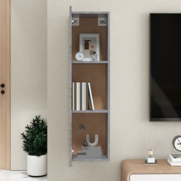 vidaXL Έπιπλο Τηλεόρασης Επιτοίχιο Γκρι Sonoma 30,5x30x110cm