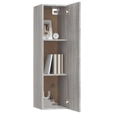 vidaXL Έπιπλο Τηλεόρασης Επιτοίχιο Γκρι Sonoma 30,5x30x110cm