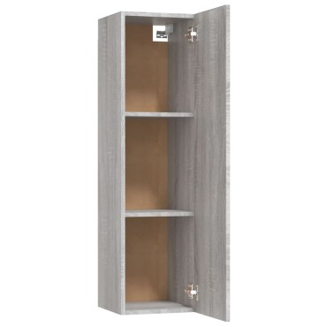 vidaXL Έπιπλο Τηλεόρασης Επιτοίχιο Γκρι Sonoma 30,5x30x110cm
