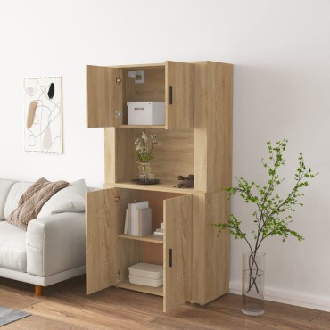 vidaXL Ντουλάπι Sonoma δρυς από Επεξεργασμένο Ξύλο 80x33x70cm 1 τεμ.