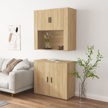 vidaXL Ντουλάπι Sonoma δρυς από Επεξεργασμένο Ξύλο 80x33x70cm 1 τεμ.