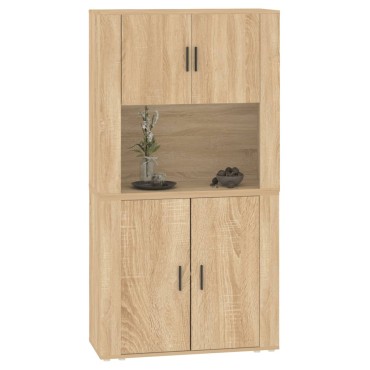 vidaXL Ντουλάπι Sonoma δρυς από Επεξεργασμένο Ξύλο 80x33x70cm 1 τεμ.
