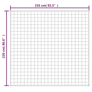 vidaXL Κουβέρτα Βαρύτητας Γκρι 220 x 235 εκ. 15 κ. Υφασμάτινη