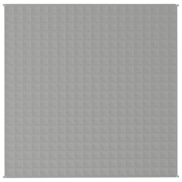 vidaXL Κουβέρτα Βαρύτητας Γκρι 200 x 200 εκ. 9 κ. Υφασμάτινη
