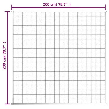 vidaXL Κουβέρτα Βαρύτητας Γκρι 200 x 200 εκ. 9 κ. Υφασμάτινη