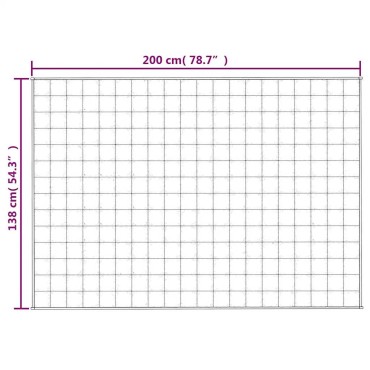 vidaXL Κουβέρτα Βαρύτητας Ανοιχτό Κρεμ 138 x 200 εκ. 6 κ. Υφασμάτινη
