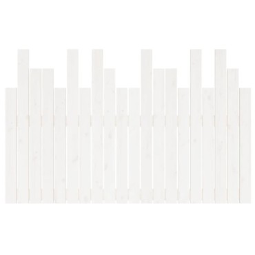 vidaXL Κεφαλάρι Τοίχου Λευκό 127,5x3x80cm από Μασίφ Ξύλο Πεύκου 1 τεμ.