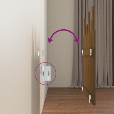 vidaXL Κεφαλάρι Τοίχου Μελί 82,5x3x80cm από Μασίφ Ξύλο Πεύκου 1 τεμ.
