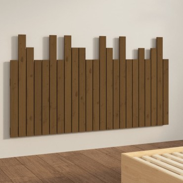 vidaXL Κεφαλάρι Τοίχου Μελί 146,5x3x80cm από Μασίφ Ξύλο Πεύκου 1 τεμ.
