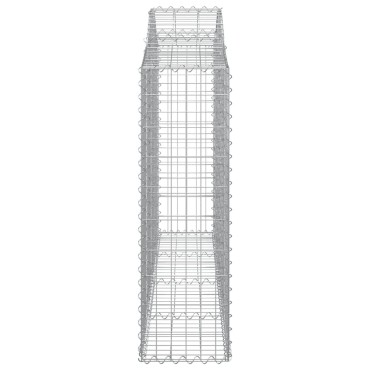 vidaXL Συρματοκιβώτια Τοξωτά 5 τεμ. 200x30x100/120 εκ. Γαλβαν. Ατσάλι