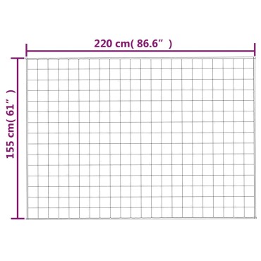 vidaXL Κουβέρτα Βαρύτητας Γκρι 155 x 220 εκ. 7 κ. Υφασμάτινη