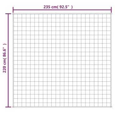 vidaXL Κουβέρτα Βαρύτητας Γκρι 220 x 235 εκ. 15 κ. Υφασμάτινη