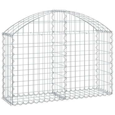 vidaXL Συρματοκιβώτιο Τοξωτό 100x30x60/80εκ. από Γαλβανισμένο Χάλυβα