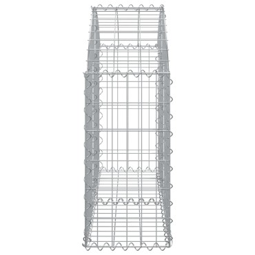 vidaXL Συρματοκιβώτιο Τοξωτό 100x30x60/80εκ. από Γαλβανισμένο Χάλυβα